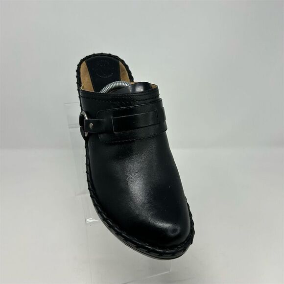 Frye Women's Black Leather Clog Mules Size 9.5 Block Heel Slip-On Western - Picture 3 of 16
